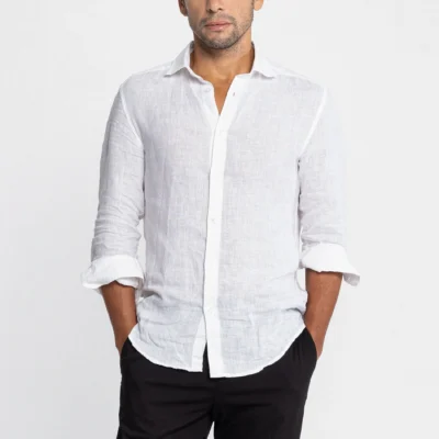 White European Linen Shirt